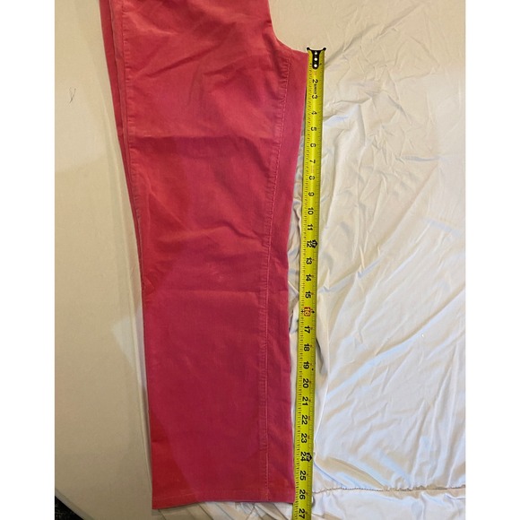 Talbots‎ Corduroy Pants Straight Leg Pink Casual Comfort Size 12 |O1 - Picture 3 of 6